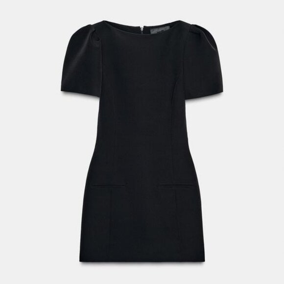 ZARA PLEATED SHORT DRESS WITH POCKETS - Picture 1 of 7